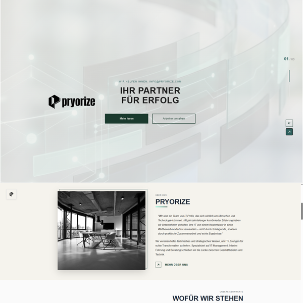 Landing Page for 1st impression