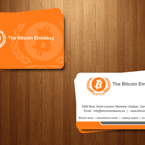 business card for Bitcoin Embassy Business card contest