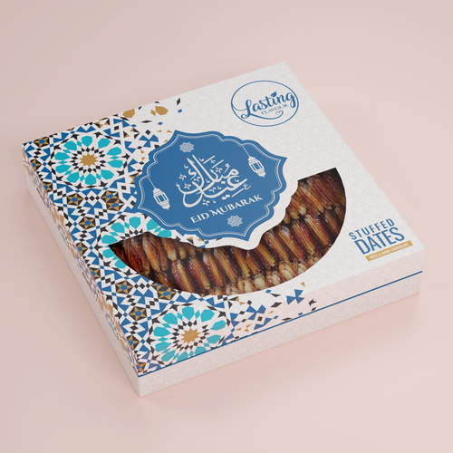 We need a powerful package design for our new assorted stuffed dates product Design by Moluccas.Project