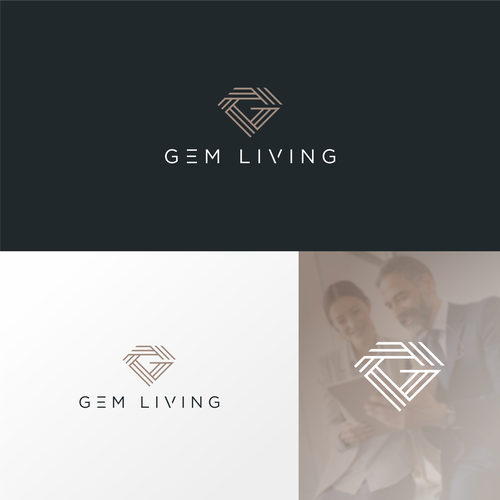 Geometrical, minimalist, modern brand design for Gem Living Design by ahza99™