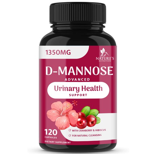 Colorful D-Mannose Design Needed for Nature's Nutrition Design by R O S H I N