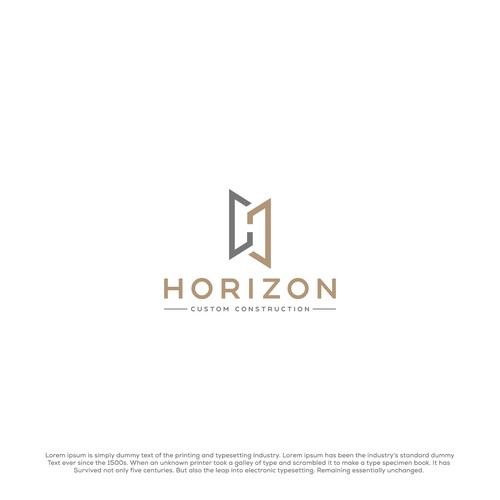 Horizon Custom Construction Logo Design Design by awais2creative