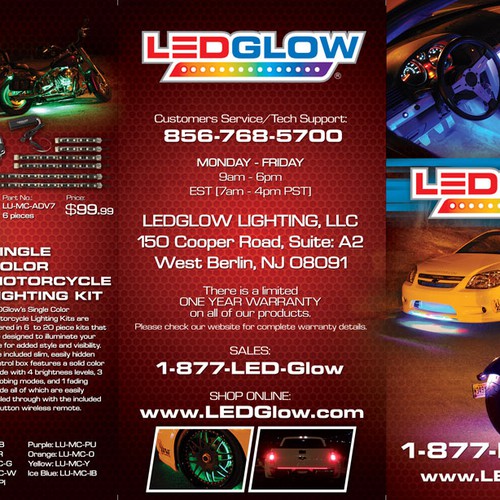 Design LEDGlow's New Trifold! Design by sercor80