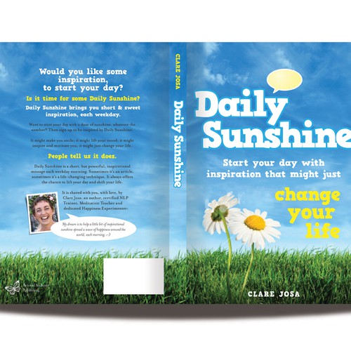 Daily Sunshine Book Cover - help people feel inspired, every day, and perhaps even change the world! Design by Paul.M.W