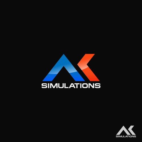 Create a futuristic and catchy logo for AK Simulations Design by De Guia