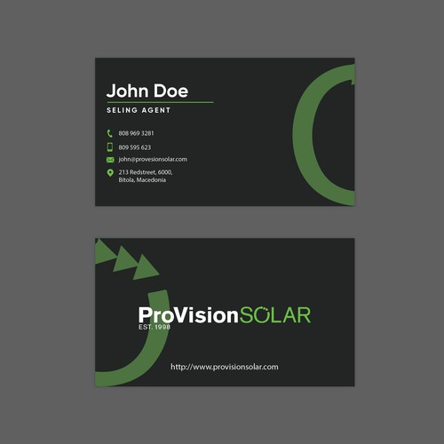 Solar Business Cards Design by Niko Dola