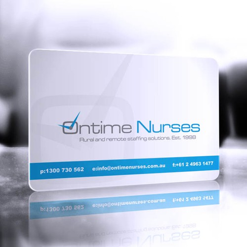 logo and business card for Ontime Nurses Design por ROSARTS