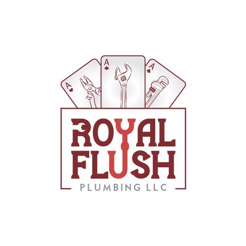 Royal Flush Plumbing Logo Diseño de Vanity Mind