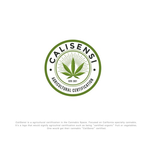 "CaliSensi" Certification Logo for Craft Cannabis Réalisé par Bea1990