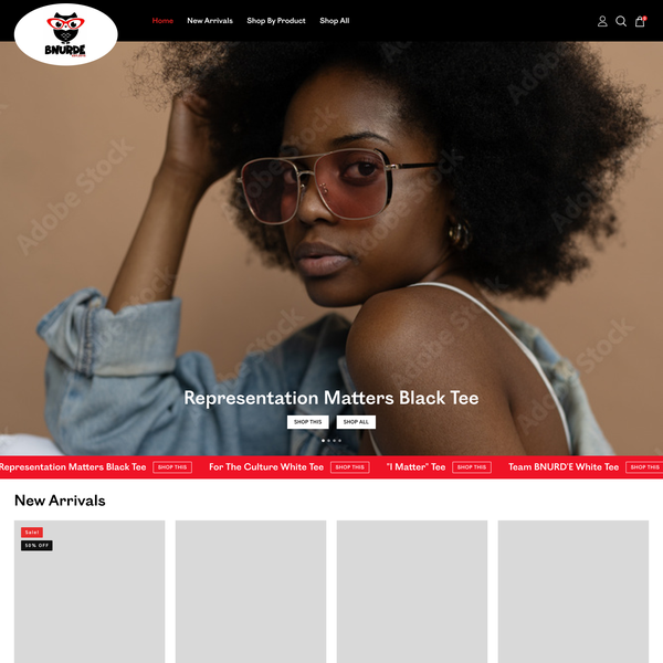 BNURD'E Clothing e-commerce website design