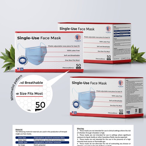 Disposable Mask Packaging Design by Maneki.id