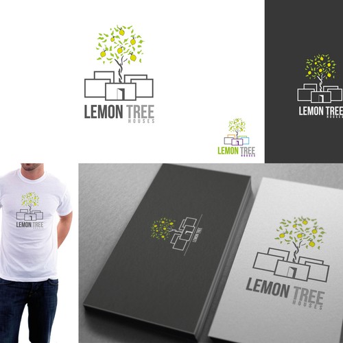 Lemon Tree Houses Logo Folegandros Island Resort in Greece! Design by puky