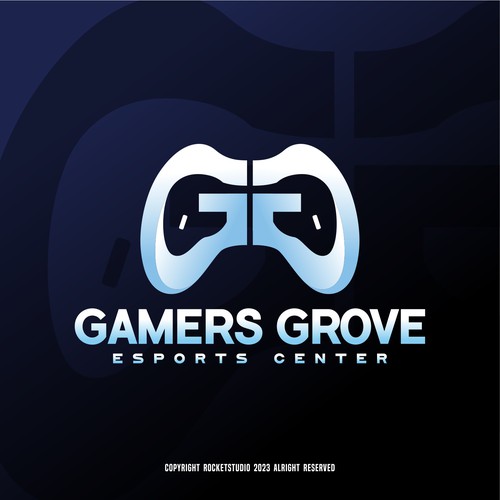 Logo for a casual and competitive esports video game center Diseño de rocketstudio