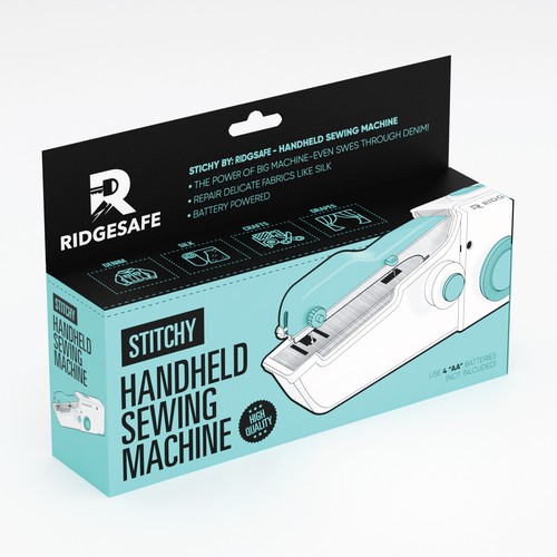Create Packaging for Moden Handheld Sewing Machine Design by Dem Ro