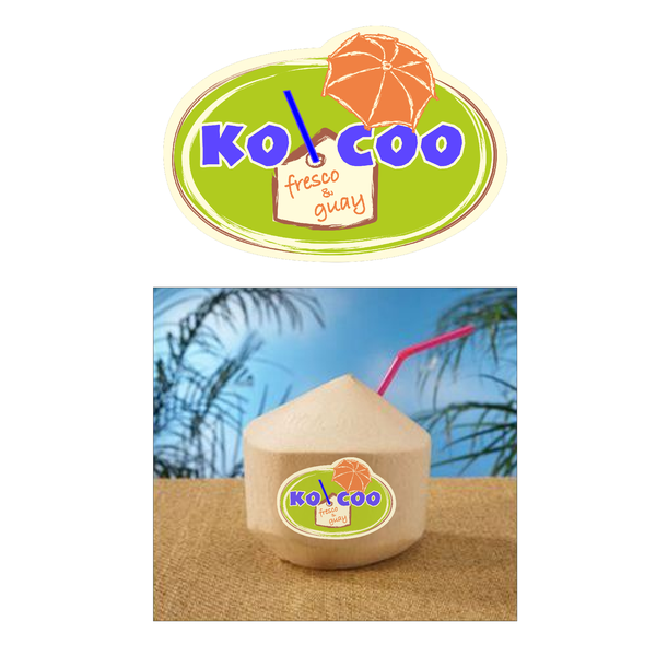 Design by Guisante titled "Coco diamante con azul, verde y naranja"