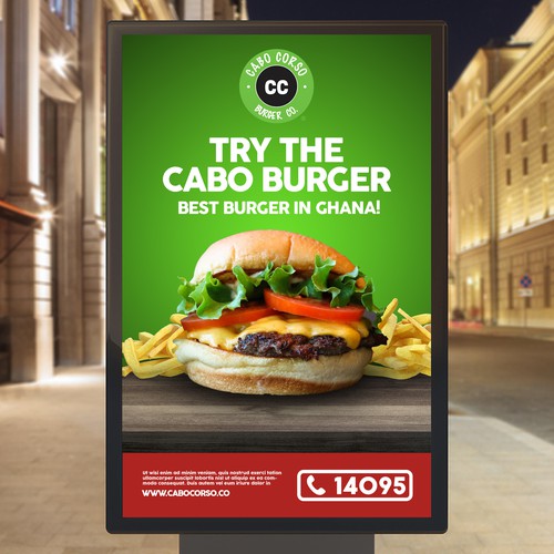 Billboard for Burger Company Design by Dj Saifee