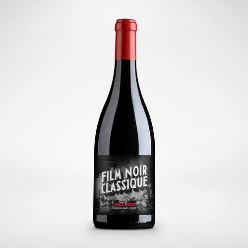 Movie Themed Wine Label - Film Noir Classique Design by Christian Bjurinder