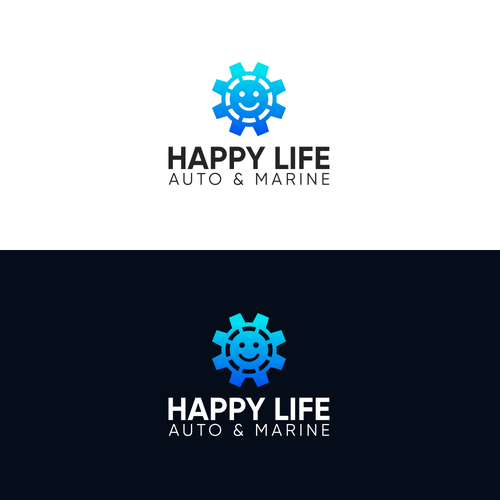 Cool and Happy logo for an Auto and Marine company Design by Reygie Selma