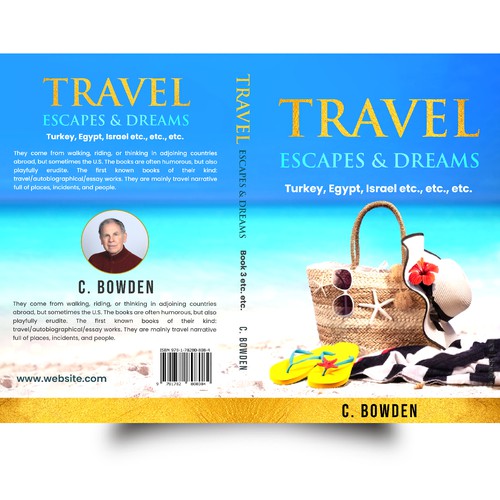 Cover for a travel/autobiography/brief essay book Design by NoBoundaries