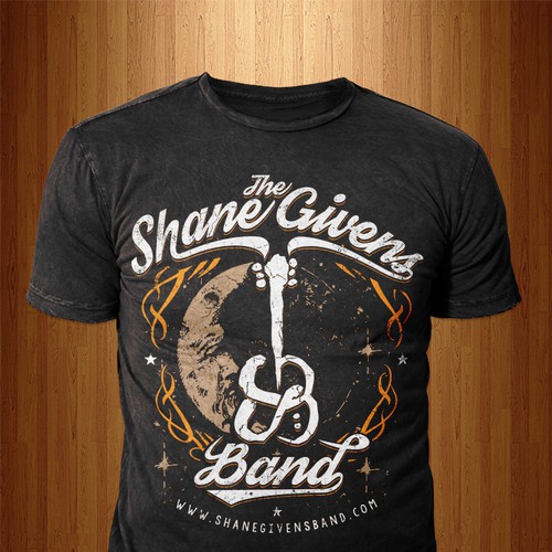 create a t-shirt design for an emerging country rock/southern rock band Design by Wire1