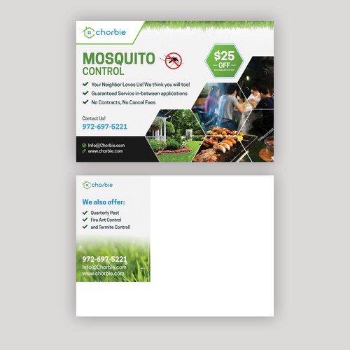 Chorbie Mosquito Control Postcard Design by Piximco