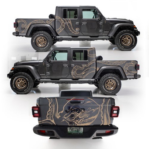 Jeep Gladiator "Kraken" Wrap Design by indraDICLVX