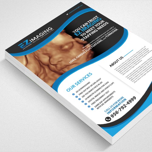 ULTRASOUND STAFFING CARD/FLYER Diseño de Tanny Dew ❤︎