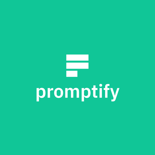 Modern, Simple and Sleek Logo for Promptify.com Design by GIRMEN