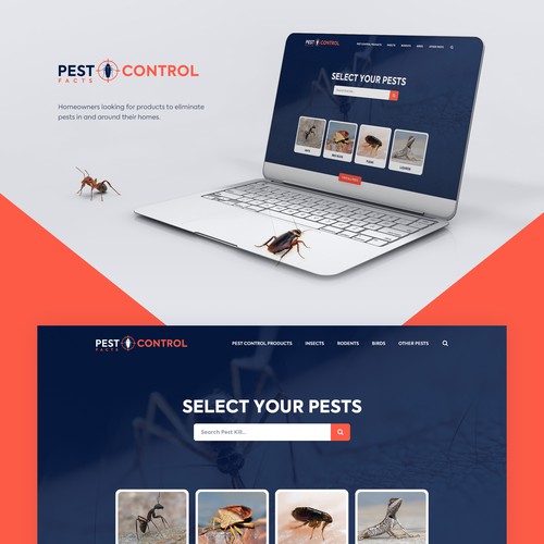 Exciting and fun web design for pest control website Design by TorToi