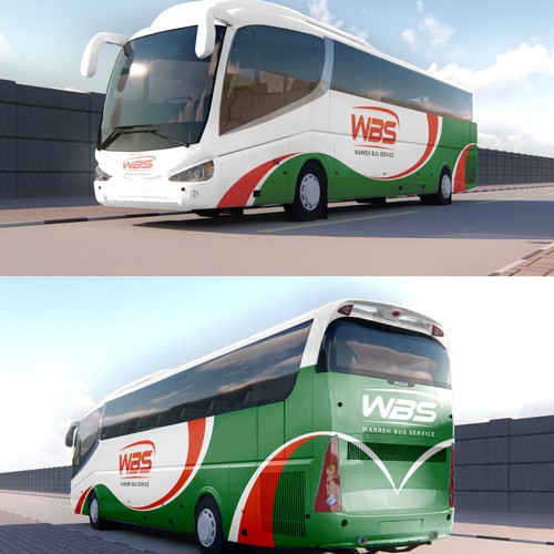 Charter Bus Graphics Incorporating Company Logo Competition Design by ssrihayak