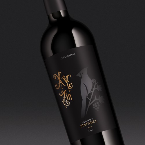 Gothic Old Vine Zinfandel Wine Label Design by sam2021