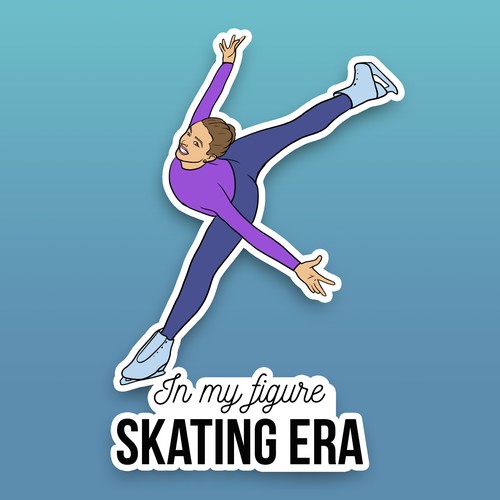 Looking to award multiple winners for figure skating sticker designs, Sticker contest