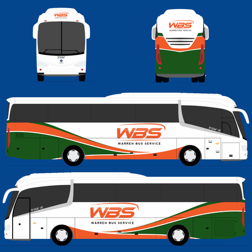 Charter Bus Graphics Incorporating Company Logo Competition Design by The Faisel