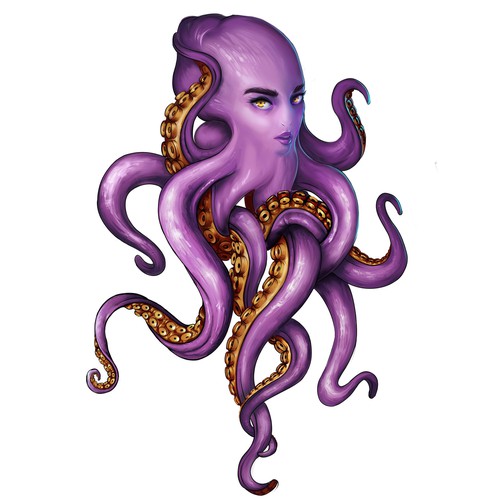 Design Mischievous Octopus Character for hottest card game 2019! Design by Olesia H.