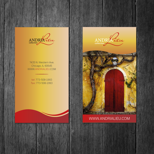 Create the next business card design for Andria Lieu Réalisé par blenki