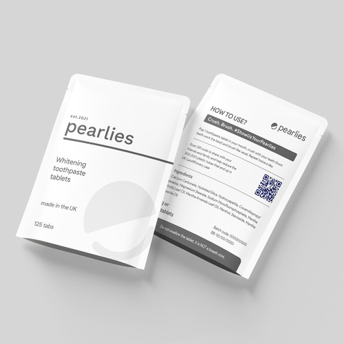 Design an attractive refill pack for a trendy new toothpaste tablet brand Design by farhanubaid