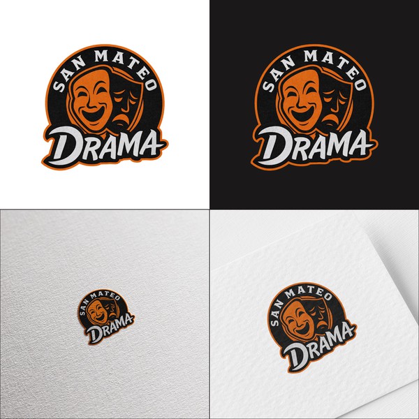 San Mateo Drama – Modern Emblem Logo Design