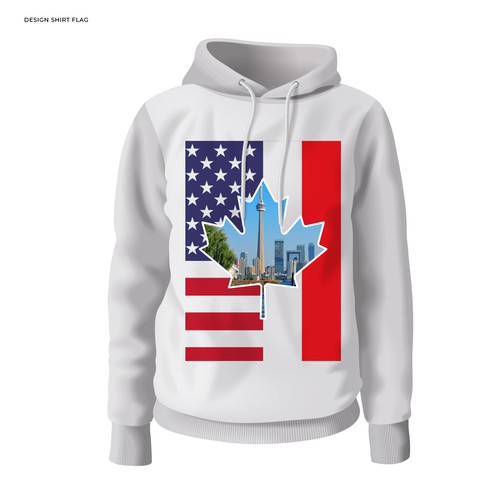 Hybrid Canada and US FLAG Design by Rendi Radiandi