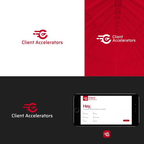 App & Website Logo Client Accelerators Diseño de Saurio Design