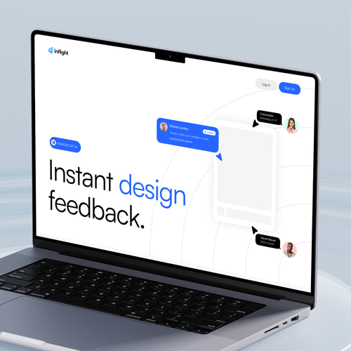 Simple landing for a "design feedback" product Design by Neutron Design