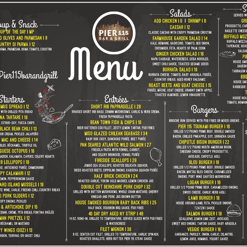 Gastropub Menu ReDesign Menu contest