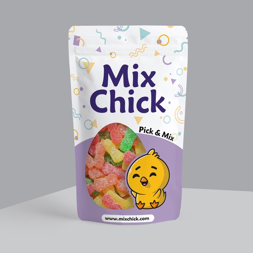 Cute confectionary packaging for pick & mix sweets Design by Kimoart