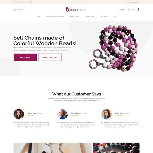 Designs | Create a wonderful homepage for colorful mobile chains based ...