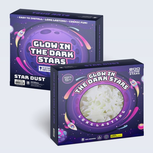 Redesign Glow in the dark stars packaging Réalisé par dsgrt.