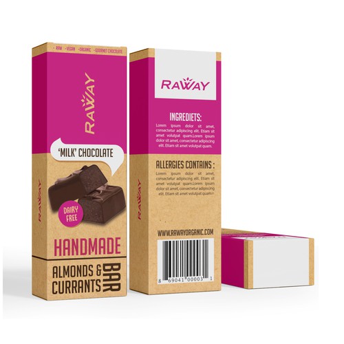 Raway Organic Chocolate needs a powerful, unique design. Design by syakuro