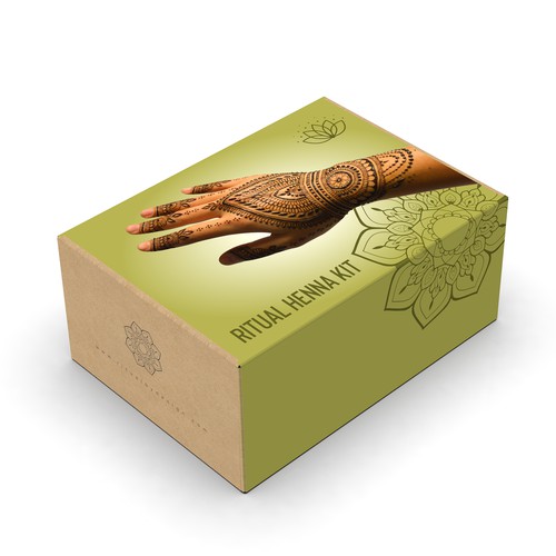 Packaging design for henna art kit Design by Imee008