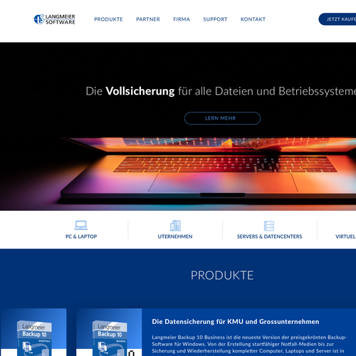 Redesign a Site for a Backup Software Design by C&Design