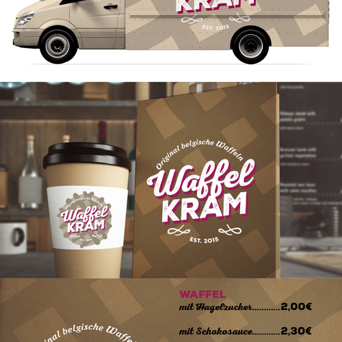 Logo Fur Belgische Waffel Foodtruck Logo Design Contest 99designs