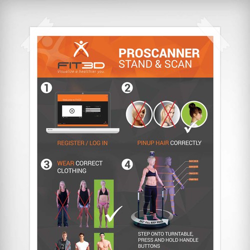 Fit3D Scan Preparation Poster Design by Revthy