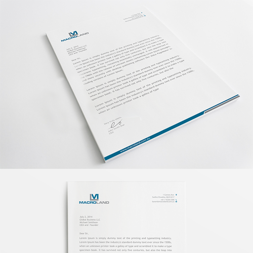 Create a nice business card and letterhead to develop sophisticated brand image for the Property development company Réalisé par conceptu